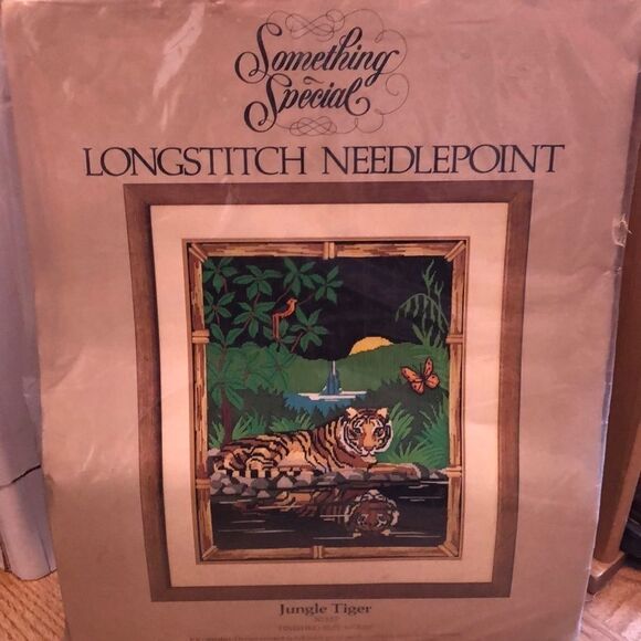 Tiger long stitch needlepoint - Picture 1 of 4